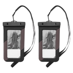 Unique Bargains Half Stripe Mobile Waterproof Bag 2 Pcs - 1 of 4