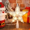 Aoibox Silver Glittered 5 Point Star Christmas Tree Topper 9.8 in High 7.8 in Wide Dual Sided Hollow Design with 10 Lights 1 Piece - 2 of 4