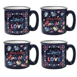 Courtside Market Liberty to Love 15 oz Campfire Mug 4 Piece Set - 1 of 1