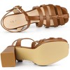 Allegra K Women's Platform Square Toe T-Strap Chunky Heel Sandals - 4 of 4