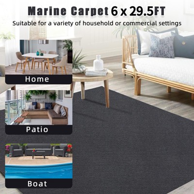 6x23FT Marine Boat Carpet - Waterproof, Non-Slip Outdoor Rug for Deck, Patio, Camping