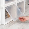 IRIS 3pk Plastic Storage Drawer Deep with Sliding Door White: Stackable Utility Storage Tubs, Universal Organization - 4 of 4