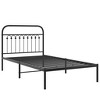vidaXL Metal Bed Frame without Mattress with Headboard Black 39.4"x78.7" - 3 of 4