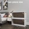 NicBex 2-Pack 31.5 Inch Transparent Plastic Storage Cabinets for Closet Organizers and Storage,Folding Storage Box with Open Front Door,Beige - 2 of 4