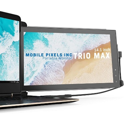 Mobile Pixels 101-1004P01 Trio Portable 14 Inch Laptop Monitor Extension for Work or Gaming with 16:9 Aspect Ratio and 1920 x 1080 Resolution, Black