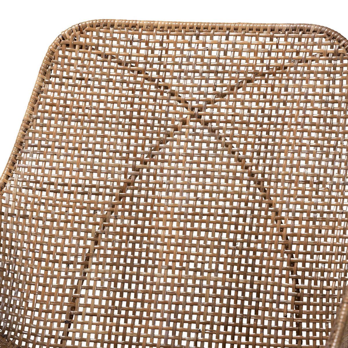 bali & pari Ballerina Rattan and Metal Dining Chair: Handcrafted, Bohemian Design - thumbnail 5
