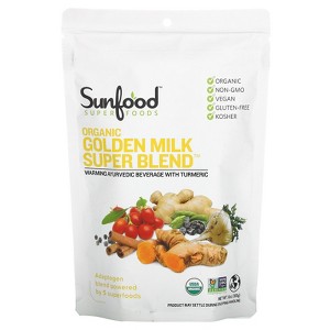 Sunfood Organic Golden Milk Super Blend Powder, 6 oz (168 g) - 1 of 2