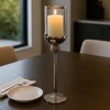 Contemporary Glass Floor Hurricane Candle Holder - Decorative Candle Stick Holder for Pillar Candles and Table Centerpieces Accent - 3 of 4