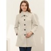 Allegra K Women's Collar Long Sleeve Single Breasted Winter Long Coat - 3 of 4