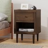 CAVINAS 1-Drawer Nightstand with Open Space, Wooden Beside Table with Storage Cabinet, Modern End Table for Bedroom - 2 of 4