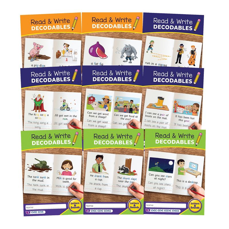 The Science of Reading Read & Write Decodables Set A, 1 of 2