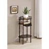 30" 3-Tier Shelves with Single Drawer Phone Table Cherry - Ore International - 2 of 3