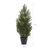 HomeStock  10ft Green Unlit Flocked Half Classic Cedar Artificial Christmas Tree with Pine Cones - 2 of 4