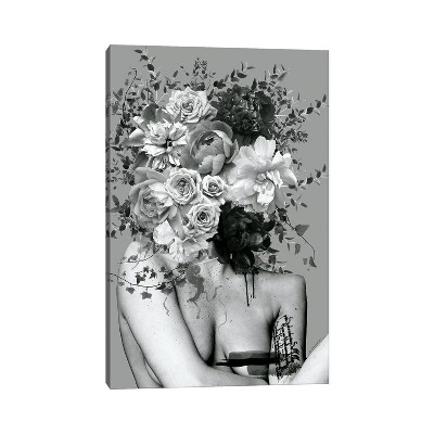 iCanvas Lady Black and White by Ana Paula Hoppe Canvas Print Wall Art