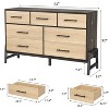 Jojoka 7-Drawer Bedroom Dresser 52 Wide Engineered Wood Polished Finish Floor Mount Storage Chest for Living Room Nursery - 2 of 4