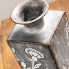 Sullivans Flower Patterned Vase 12"H Silver - 2 of 4