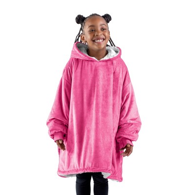 The Bare Homey - Kids Wearable Blanket - Fleece Side Pockets