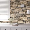 NuWallpaper Hadrian Stone Wall Peel & Stick Wallpaper Sand Stone: 3D Slate Vinyl, Self-Adhesive, Peelable, Washable, 30.75 Sq Ft Coverage - 4 of 4