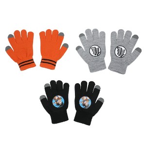 Dragon Ball Z Goku and Kanji Title Logo Youth Gloves (Set of 3) - 1 of 4