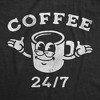 Womens Funny T Shirts Coffee 24/7 Sarcastic Caffeine Graphic Novelty Tee for Ladies - Crazy Dog Women's T Shirt For Coffee Lovers - 2 of 4