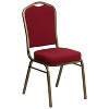 Emma and Oliver 6-Foot Plastic Folding Training Table Set with 2 Crown Back Stack Chairs - 3 of 3