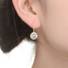 Guili Round CZ Drop Earrings in Sterling Silver with Gold, Rose & Rhodium Plating – Euro Style Sparkle for Refined Everyday Elegance - 2 of 4