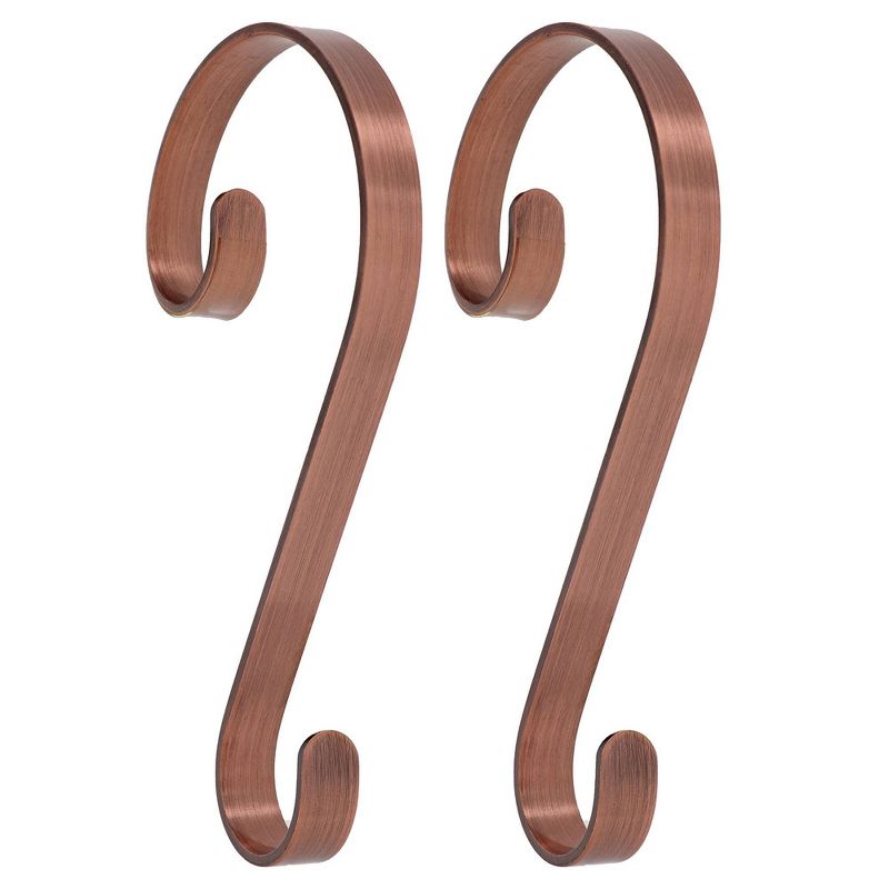 Haute Decor 2ct Scroll Christmas Stocking Holder Brushed Copper, 3 of 5