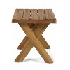 UPHA X-Shaped Wooden Side Table End Table - 2 of 4