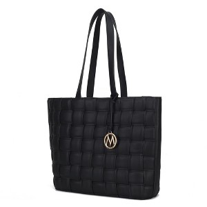 MKF Collection Rowan Woven Vegan Leather Women’s Tote Bag by Mia K - 1 of 4