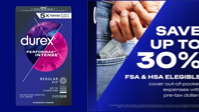 Durex Performax Intense Condoms, Ultra Fine, Ribbed, Dotted with