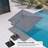 PURPLE LEAF Deluxe Aluminum Outdoor Patio Umbrella Square Cantilever Umbrellas - 3 of 4