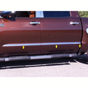QAA is Compatible with 2014-2020 Toyota Tundra 8 Piece Stainless Body Molding Insert Trim Kit, 1.5" Width MI14145 - 1 of 3
