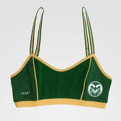 NCAA Colorado State Rams Sporty Bralette with Back Straps - Green L