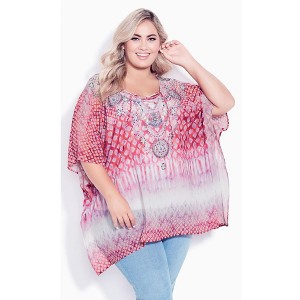 Avenue Women's Plus Size Vienna Beaded Kaftan - 1 of 4