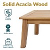 Sunnydaze Bodie Acacia Wood Outdoor Coffee Table with Natural Oil Finish - 45.25" W - 2 of 4