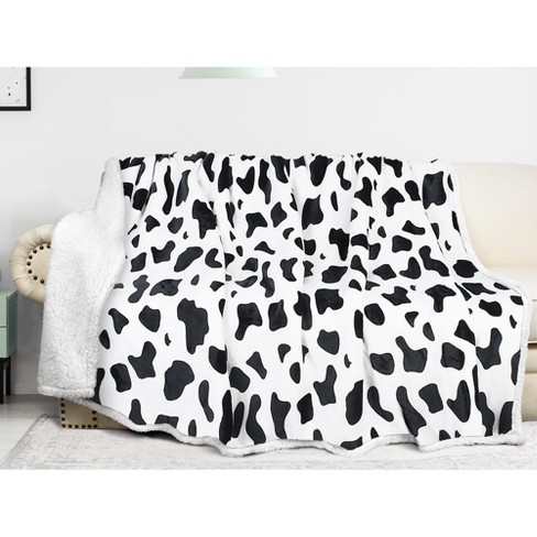 Cow print best sale fleece blanket