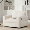 Single Accent Chair with Wide Seat and Tufted Back, Arrmrest Sofa with Dual-Port Charger, Chenille Chair with Wood Frame-Coolbibila - 2 of 4