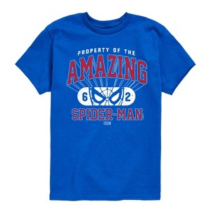 Boys' - Marvel - Property Of Spider Man Short Sleeve Graphic T-Shirt - 1 of 4