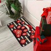 Lomsoe Christmas Plush Paw Print Rug with Santa Hat & Ornaments Suitable for Christmas, Winter, Entryway, Bedroom Christmas Gift. - 3 of 4