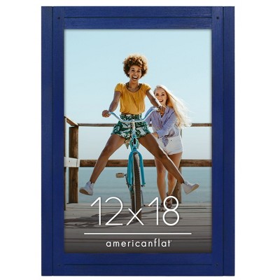 Americanflat Picture Frame - Rustic Picture Frame with Textured Engineered Wood, Shatter Resistant Glass and Easel Back