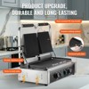 VEVOR Commercial Panini Grill, 3600W Electric Sandwich Panini Maker, Stainless Steel Double Sandwich Press, 19"x9" Full Grooved Enamel Plate - 4 of 4