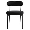 DOMETOUR Set of 2 Upholstered Dining Chairs with Curved Backrest & Metal Legs - 4 of 4