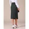 INSPIRE CHIC Women's Work Straight Knot Twist Office Tie Waist Midi Skirts - 3 of 4