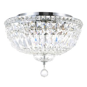 CWI Lighting Stefania 5 Light Bowl Flush Mount With Chrome Finish - 1 of 4