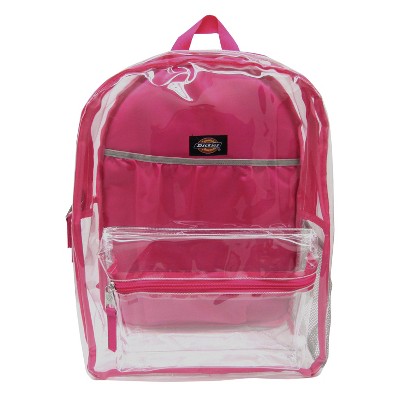 pink see through backpack