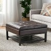 Sapphtopaz Storage Ottoman Upholstered Storage Bench Vanity Stool with Button Tufted Entryway Bench Footstool for Living Room, Entryway - 3 of 4