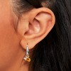 Disney Minnie Mouse Silver Plated Hoop Latch Back Birthstone Earrings - 3 of 4