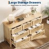 Fluted 7 Drawer Dresser for Bedroom, Chest of Drawers, Wooden Chest with Clothes Storage Cabinet - 2 of 4