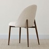 Set of 2 Modern Upholstered Dining Chairs with Walnut Metal Legs Armless Kitchen Chairs for Dining Room,Living Room,Small Spaces-Tanpinhause - 3 of 4