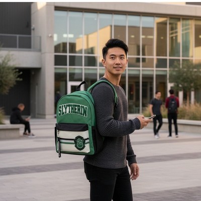 Harry Potter Slytherin Crest 16.5" Adult Green Backpack — фото 6